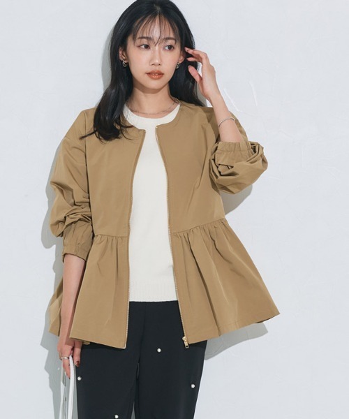 セール】ヘムフレアノーカラーブルゾン（ブルゾン）｜Pierrot（ピエロ