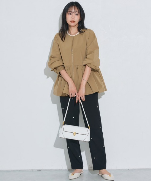 ヘムフレアノーカラーブルゾン（ブルゾン）｜Pierrot（ピエロ）の