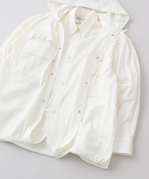 DAIRIKU(ダイリク)の「【DAIRIKU / ダイリク】Docking Engineer Hoodie Shirt(シャツ/ブラウス・メンズ・ホワイト/ブラック・MEDIUM/LARGE)」の4枚目の写真