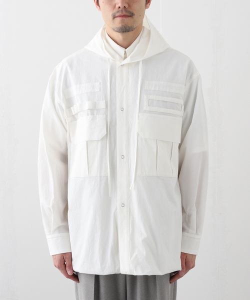 DAIRIKU(ダイリク)の「【DAIRIKU / ダイリク】Docking Engineer Hoodie Shirt(シャツ/ブラウス・メンズ・ホワイト/ブラック・MEDIUM/LARGE)」の8枚目の写真