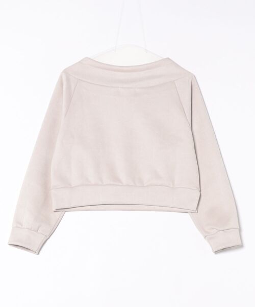 12Twelve Agenda（トゥエルブ　アジェンダ）の「フェイクスエードフード風プルオーバー（Tシャツ/カットソー・レディース・グレイッシュベージュ/ピンク/チャコールグレー・M）」の4枚目の写真