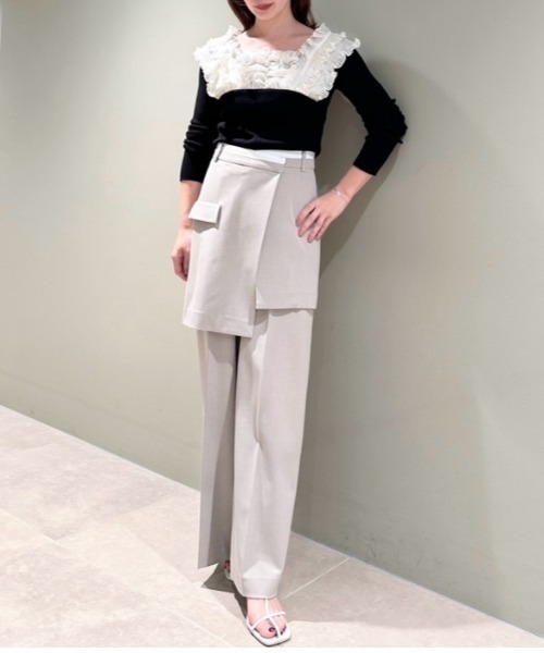 【新品】snidelスカートパンツ SNIDEL（スナイデル）の「【WEB限定サイズあり】センタージップ