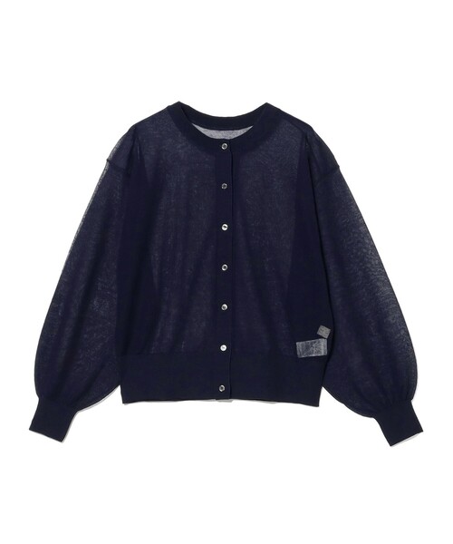 B:MING by BEAMS（ビーミングバイビームス）の「シアー ニット カーディガン 25SS（カーディガン/ボレロ・レディース・グリーン/ネイビー/ホワイト系その他5・ONE SIZE）」の3枚目の写真