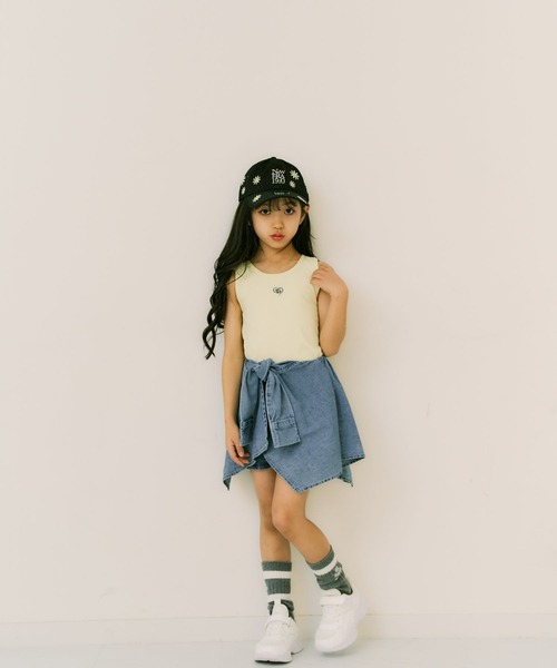 10C REPIPI(ジューシーレピピ)の「【10C REPIPI】シャツラップデニムスカート(デニムスカート・キッズ・ブルー・120cm/110cm/130cm)」の3枚目の写真