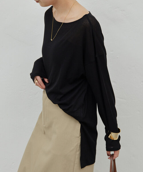 tシャツ 「La nature linge」オーバーシアーロンT レディース メンズ La nature linge】オーバーシアーロンT（Tシャツ/カットソー