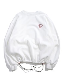 Starting Over（スターティングオーバー）の「PRINT EMBROIDERY CREWNECK DRAWCODE SWEAT LONG SLEEVE/ 裏起毛 プリント 刺繍 クルーネック ドローコードスウェット 長袖（スウェット）」