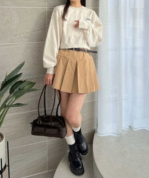 clear（クリア）の「ワンポイント刺繍ショート丈ニットトップス［大人 カジュアル スタイルアップ］≪再入荷≫（ニット/セーター・レディース・ピンク/アイボリー/ブラック・F）」の4枚目の写真