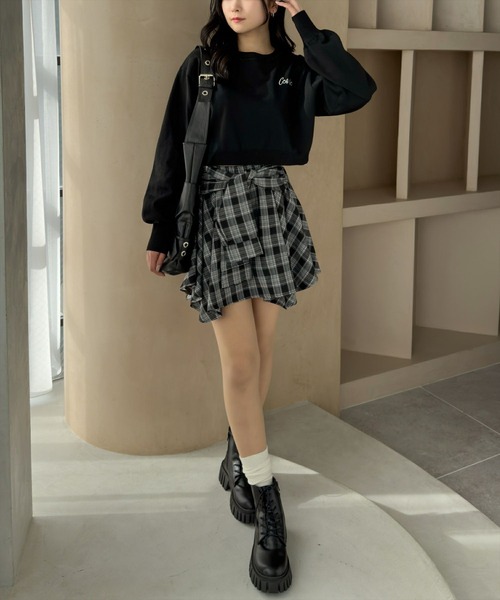 clear（クリア）の「ワンポイント刺繍ショート丈ニットトップス［大人 カジュアル スタイルアップ］≪再入荷≫（ニット/セーター・レディース・ピンク/アイボリー/ブラック・F）」の10枚目の写真