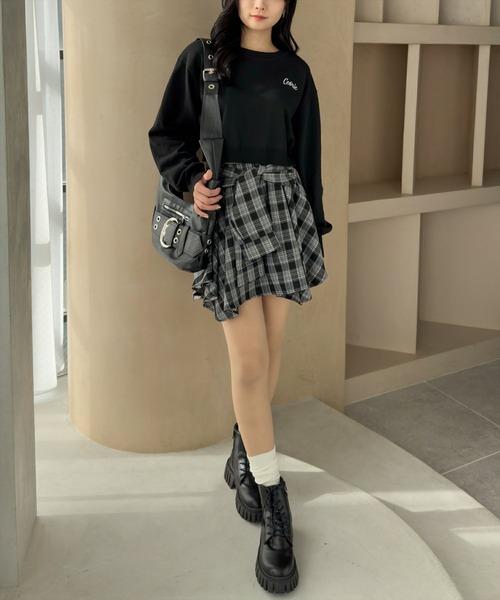 clear（クリア）の「ワンポイント刺繍ショート丈ニットトップス［大人 カジュアル スタイルアップ］≪再入荷≫（ニット/セーター・レディース・ピンク/アイボリー/ブラック・F）」の11枚目の写真