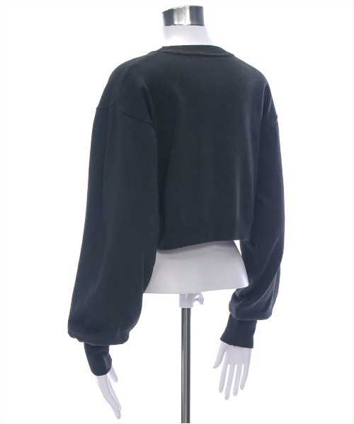 clear（クリア）の「ワンポイント刺繍ショート丈ニットトップス［大人 カジュアル スタイルアップ］≪再入荷≫（ニット/セーター・レディース・ピンク/アイボリー/ブラック・F）」の14枚目の写真