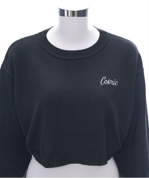 clear（クリア）の「ワンポイント刺繍ショート丈ニットトップス［大人 カジュアル スタイルアップ］≪再入荷≫（ニット/セーター・レディース・ピンク/アイボリー/ブラック・F）」の16枚目の写真