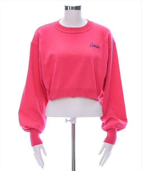 clear（クリア）の「ワンポイント刺繍ショート丈ニットトップス［大人 カジュアル スタイルアップ］≪再入荷≫（ニット/セーター・レディース・ピンク/アイボリー/ブラック・F）」の21枚目の写真