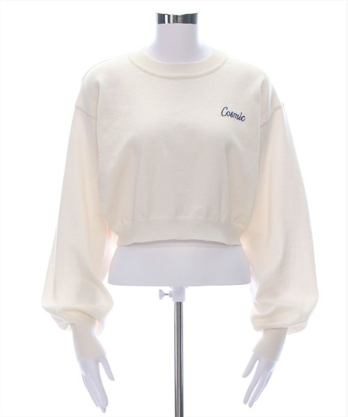 clear（クリア）の「ワンポイント刺繍ショート丈ニットトップス［大人 カジュアル スタイルアップ］≪再入荷≫（ニット/セーター・レディース・ピンク/アイボリー/ブラック・F）」の22枚目の写真