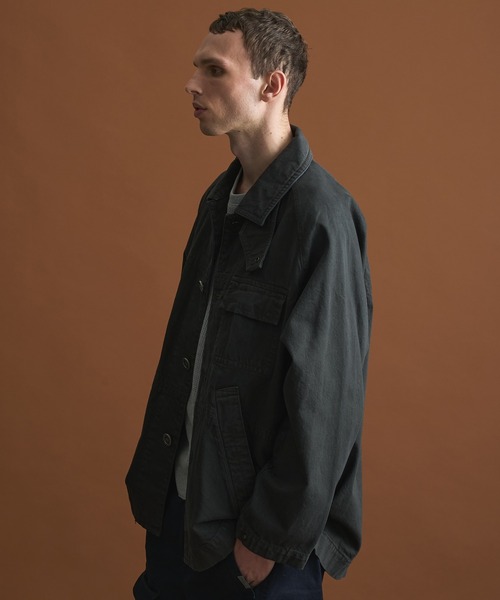 PUBLIC TOKYO（パブリックトウキョウ）の「PUBLIC DENIM ハイプカーコート（デニムジャケット・メンズ・ダークブラウン・2/1）」の15枚目の写真