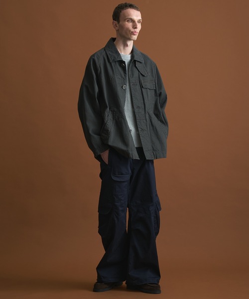 PUBLIC TOKYO（パブリックトウキョウ）の「PUBLIC DENIM ハイプカーコート（デニムジャケット・メンズ・ダークブラウン・2/1）」の18枚目の写真