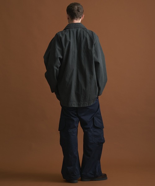 PUBLIC TOKYO（パブリックトウキョウ）の「PUBLIC DENIM ハイプカーコート（デニムジャケット・メンズ・ダークブラウン・2/1）」の21枚目の写真