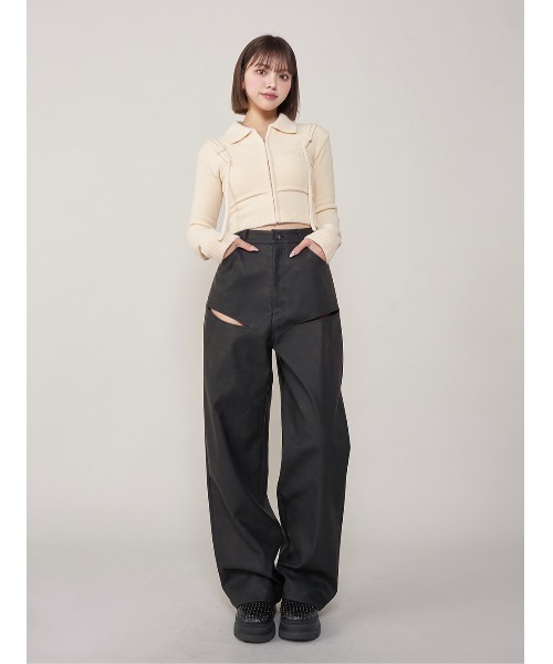 Darich ビスチェドッキングニットトップス スカート セットアップ Darich ダーリッチ ビスチェドッキングニットトップススカート