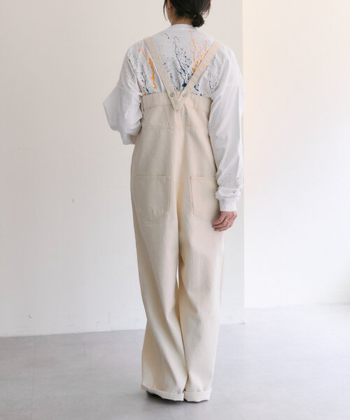 ear PAPILLONNER（イアパピヨネ）の「デニムサロペットパンツ【SUM1 STYLE × Fire Service】（サロペット/オーバーオール・レディース・ブラック/ホワイト・FREE）」の11枚目の写真