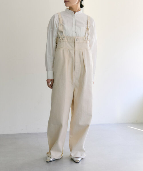 ear PAPILLONNER（イアパピヨネ）の「デニムサロペットパンツ【SUM1 STYLE × Fire Service】（サロペット/オーバーオール・レディース・ブラック/ホワイト・FREE）」の12枚目の写真