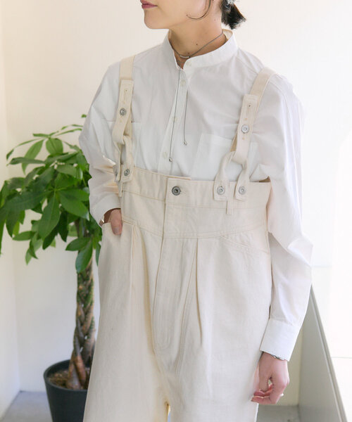 ear PAPILLONNER（イアパピヨネ）の「デニムサロペットパンツ【SUM1 STYLE × Fire Service】（サロペット/オーバーオール・レディース・ブラック/ホワイト・FREE）」の15枚目の写真