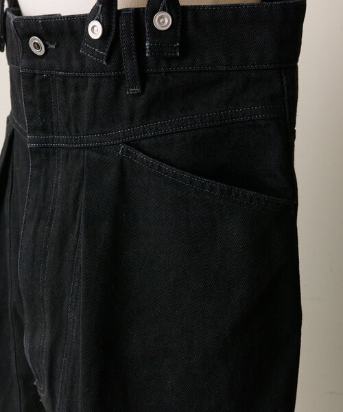 ear PAPILLONNER（イアパピヨネ）の「デニムサロペットパンツ【SUM1 STYLE × Fire Service】（サロペット/オーバーオール・レディース・ブラック/ホワイト・FREE）」の3枚目の写真