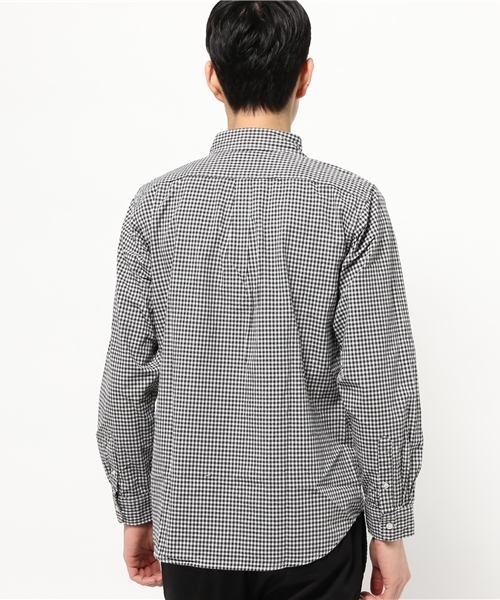 SEVENDAYS=SUNDAY（セブンデイズサンデイ）の「ピーチギンガムチェック　長袖レギュラーシャツ（シャツ/ブラウス・メンズ・ブラック/ベージュ/ネイビー・SMALL/LARGE/MEDIUM）」の5枚目の写真