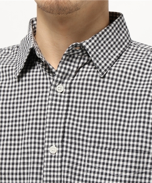 SEVENDAYS=SUNDAY（セブンデイズサンデイ）の「ピーチギンガムチェック　長袖レギュラーシャツ（シャツ/ブラウス・メンズ・ブラック/ベージュ/ネイビー・SMALL/LARGE/MEDIUM）」の6枚目の写真