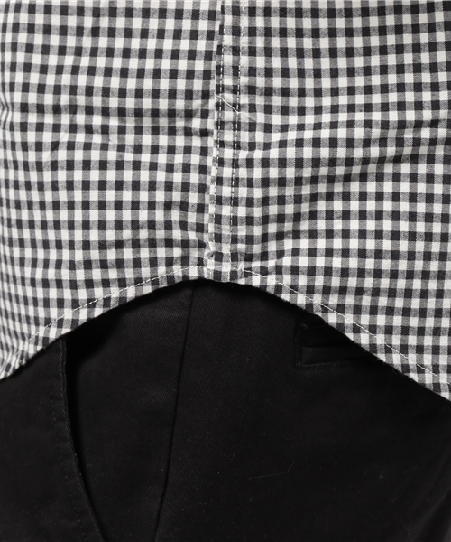 SEVENDAYS=SUNDAY（セブンデイズサンデイ）の「ピーチギンガムチェック　長袖レギュラーシャツ（シャツ/ブラウス・メンズ・ブラック/ベージュ/ネイビー・SMALL/LARGE/MEDIUM）」の8枚目の写真