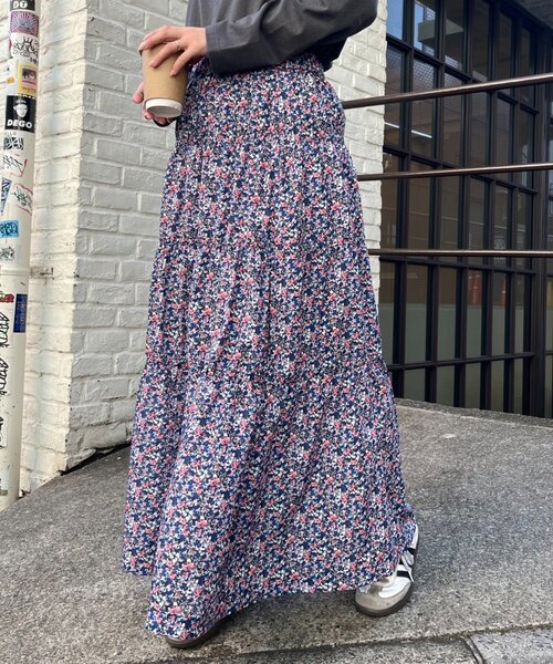 CIAOPANIC TYPY（チャオパニックティピー）の「無地花柄アソートシャーリングスカート（スカート・レディース・ブルー/ブラック/イエロー・ONE SIZE）」の10枚目の写真