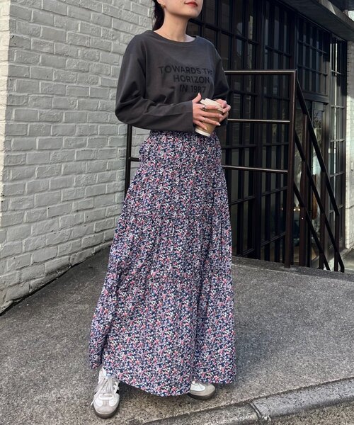 CIAOPANIC TYPY（チャオパニックティピー）の「無地花柄アソートシャーリングスカート（スカート・レディース・ブルー/ブラック/イエロー・ONE SIZE）」の11枚目の写真