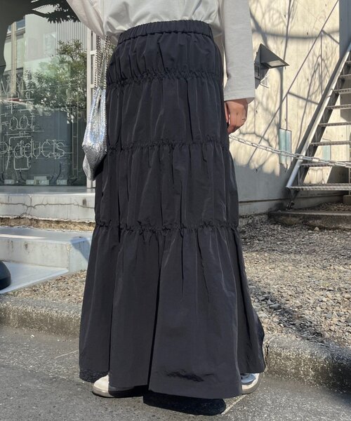 CIAOPANIC TYPY（チャオパニックティピー）の「無地花柄アソートシャーリングスカート（スカート・レディース・ブルー/ブラック/イエロー・ONE SIZE）」の13枚目の写真