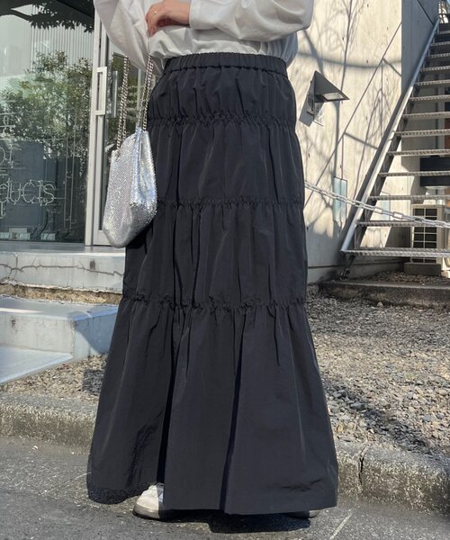 CIAOPANIC TYPY（チャオパニックティピー）の「無地花柄アソートシャーリングスカート（スカート・レディース・ブルー/ブラック/イエロー・ONE SIZE）」の14枚目の写真