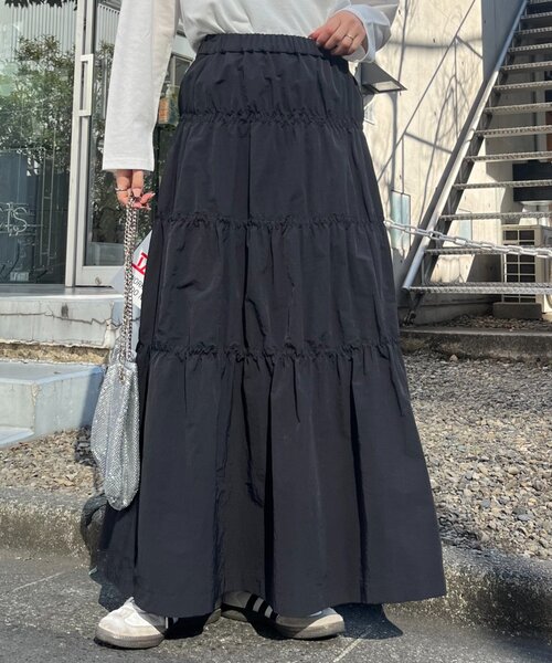 CIAOPANIC TYPY（チャオパニックティピー）の「無地花柄アソートシャーリングスカート（スカート・レディース・ブルー/ブラック/イエロー・ONE SIZE）」の15枚目の写真