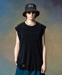 Glamour Crepe Sleeveless T-Shirt / グラマークレープスリーブレスTシャツ