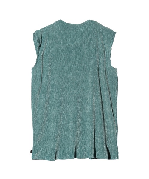 glamb(グラム)の「Glamour Crepe Sleeveless T-Shirt / グラマークレープスリーブレスTシャツ(Tシャツ/カットソー・メンズ・ブルー/ブラック/ホワイト・S/M/L)」の13枚目の写真