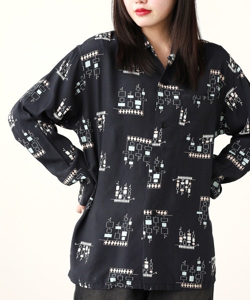 【50’s 激レア】　TOWNCRAFT 刺繍シャツ ベージュ 50's 激レア】 TOWNCRAFT 刺繍シャツ ベージュ 50's 激レア