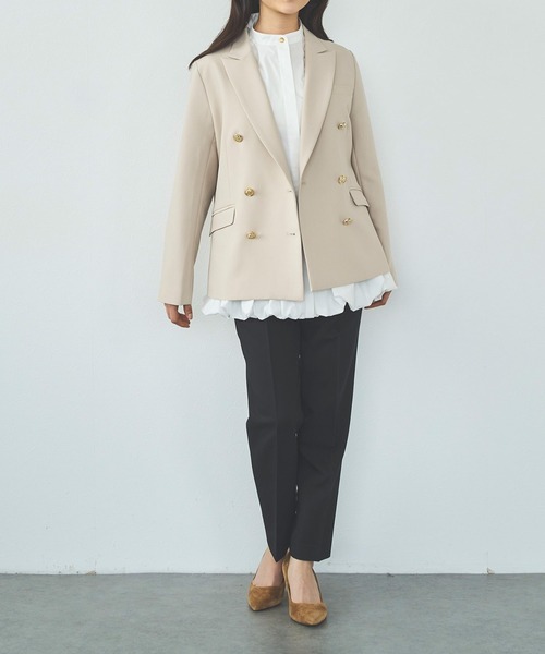 Sirin(シリン)の「≪新色追加≫ゴールドボタンダブルジャケット【2サイズ展開】(テーラードジャケット・レディース・ライトグレー/ネイビー/ライトベージュ・X-SMALL/SMALL)」の15枚目の写真