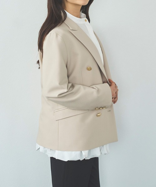 Sirin(シリン)の「≪新色追加≫ゴールドボタンダブルジャケット【2サイズ展開】(テーラードジャケット・レディース・ライトグレー/ネイビー/ライトベージュ・X-SMALL/SMALL)」の11枚目の写真