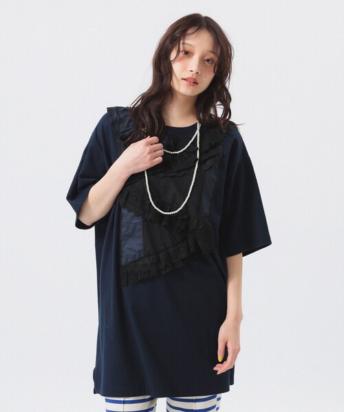 セール】【別注】TORI-TO / バイアス フリル BIG Tシャツ（T