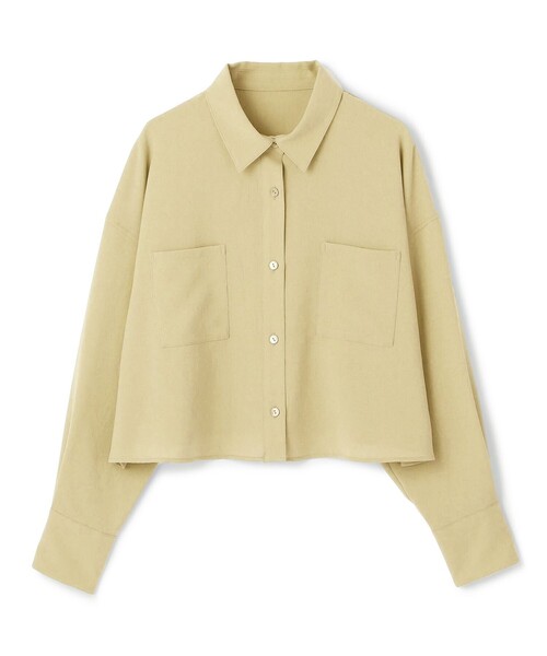 uncrave(アンクレイヴ)の「ドライタッチトロ ショートシャツ(シャツ/ブラウス・レディース・ブラック系/サックスブルー系/アイボリー系/グレー系/ライトイエロー系・2/1)」の5枚目の写真