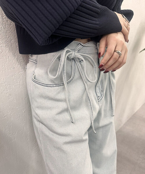 マルチリボンデニム（デニムパンツ）｜mystic（ミスティック）の