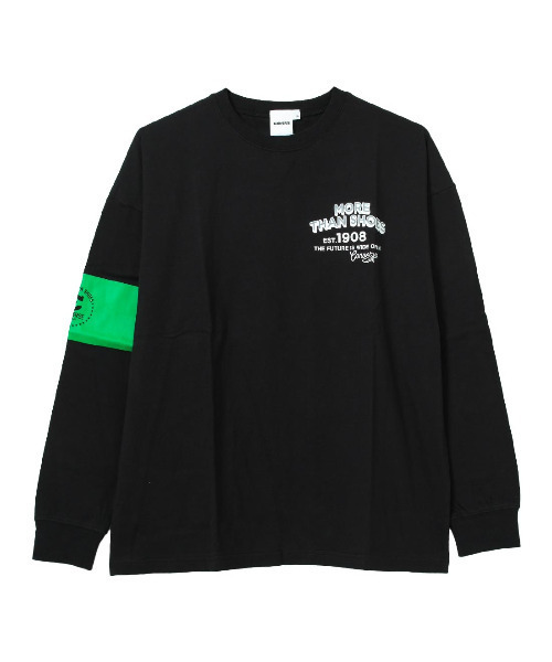 CONVERSE（コンバース）の「CONVERSE 別注袖ラインプリントロングTシャツ（Tシャツ/カットソー・キッズ・ブラック/グリーン/チャコールグレー・160/150/140/130）」の14枚目の写真