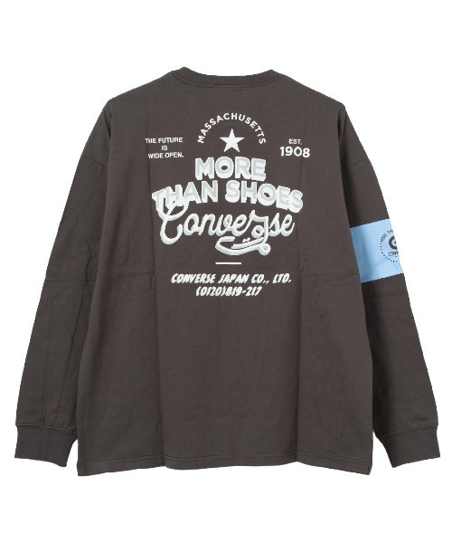 CONVERSE（コンバース）の「CONVERSE 別注袖ラインプリントロングTシャツ（Tシャツ/カットソー・キッズ・ブラック/グリーン/チャコールグレー・160/150/140/130）」の17枚目の写真