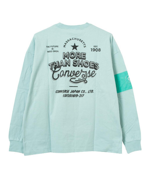 CONVERSE（コンバース）の「CONVERSE 別注袖ラインプリントロングTシャツ（Tシャツ/カットソー・キッズ・ブラック/グリーン/チャコールグレー・160/150/140/130）」の19枚目の写真