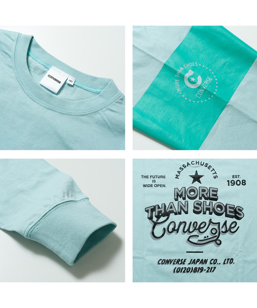 CONVERSE（コンバース）の「CONVERSE 別注袖ラインプリントロングTシャツ（Tシャツ/カットソー・キッズ・ブラック/グリーン/チャコールグレー・160/150/140/130）」の20枚目の写真