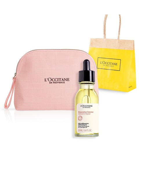 L'OCCITANE（ロクシタン）の「インテンシヴリペア ヘアオイルギフト 50mL ポーチ ショッパーバッグ付き（ヘアオイル/ヘアミルク・レディース・その他・FREE）」の8枚目の写真