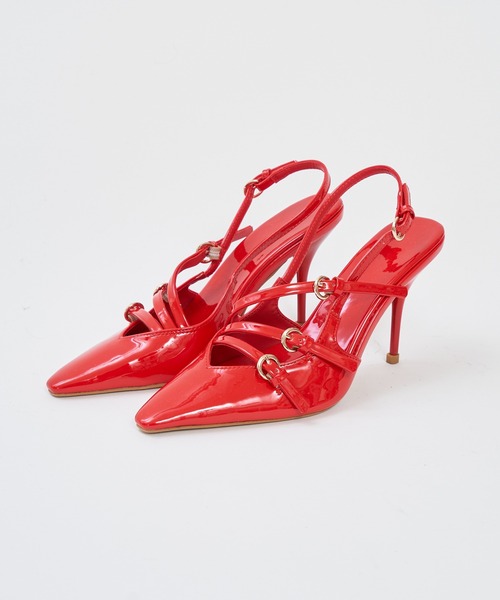 ROYAL PARTY(ロイヤルパーティー)の「ストラップパンプス(パンプス・レディース・レッド/ベージュ/ブラック・MEDIUM/LARGE)」の10枚目の写真