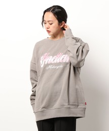 【RS】【INDIAN】サテン刺繍オーバーサイズトレーナー