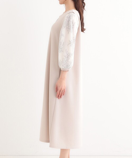 DRESKIP(ドレスキップ)の「◆1枚で上品に決まる お袖レース切り替え7分袖ワンピース(ワンピース・レディース・ナチュラル/ブラック/チャコールグレー・01/02/03/04)」の17枚目の写真
