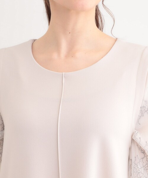DRESKIP(ドレスキップ)の「◆1枚で上品に決まる お袖レース切り替え7分袖ワンピース(ワンピース・レディース・ナチュラル/ブラック/チャコールグレー・01/02/03/04)」の19枚目の写真